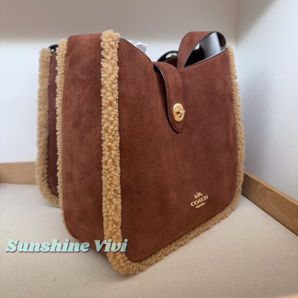 NWT Coach CCZ26 Hadley Convertible Crossbody Bag Vintage Brown Gold Multi - Picture 3 of 8